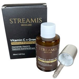 Streamis Skincare Vitamin C + Green Tea Hydrating & Brightening Serum